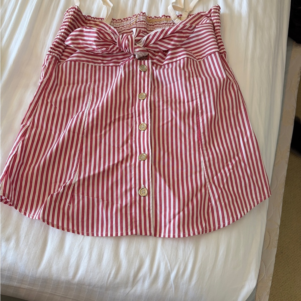 D&G dolce gabbana  Striped Mini top with Front Buttons 42